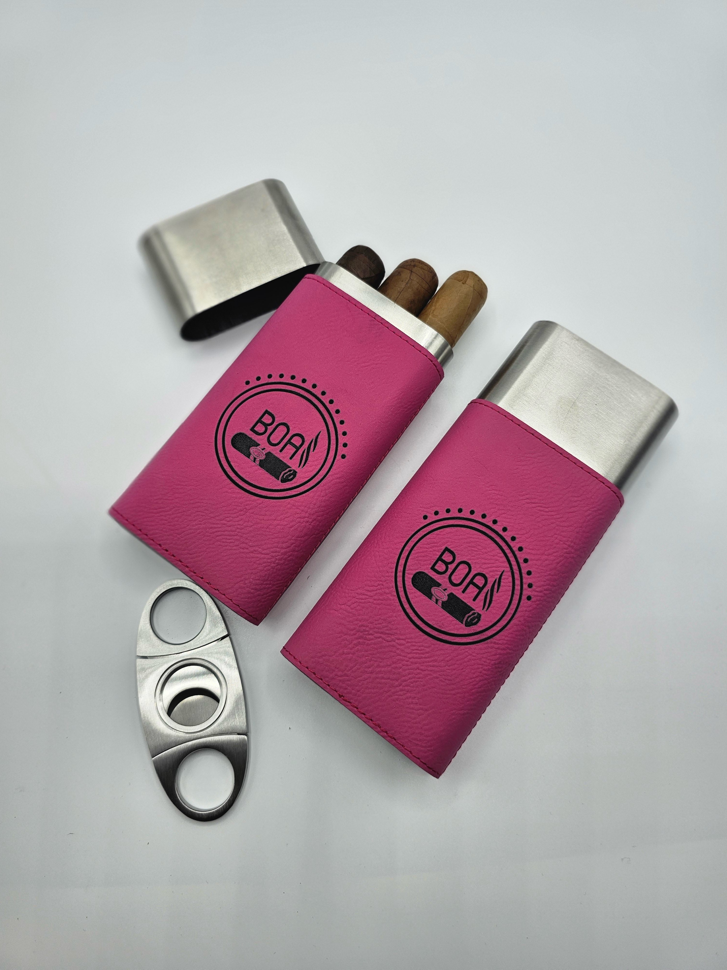 Leatherette Cigar Case with Cutter